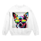 animal baseのサングラス　チワワ Crew Neck Sweatshirt