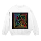 ikubohのナスカの地上絵「オウム」インスパイア03 Crew Neck Sweatshirt