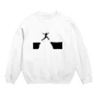 Tentative_Sensationの進め！勇気を持って困難を乗り越える言葉とイラスト Crew Neck Sweatshirt