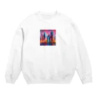 CHOCOLATEAのガラスの街並み Crew Neck Sweatshirt