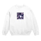 raran06の夜桜 Crew Neck Sweatshirt