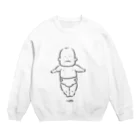 ペキニーズのとんかつ屋の浮遊する赤ちゃん（3ヶ月） Crew Neck Sweatshirt
