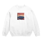 saru88の富士山 Crew Neck Sweatshirt