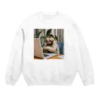 Tiny Cute Crittersの働くナマケモノ Crew Neck Sweatshirt