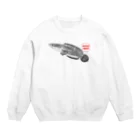 サイトーさん家の我が家のスネークヘッド　魚拓風 Crew Neck Sweatshirt