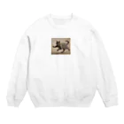 TAIYO 猫好きの猫のダッシュアート Crew Neck Sweatshirt