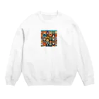 おざわの猫大集合 Crew Neck Sweatshirt