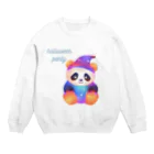 manopinoのhalloween panda Crew Neck Sweatshirt