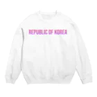 ON NOtEの韓国 ロゴピンク Crew Neck Sweatshirt