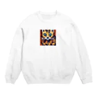 Dondon_designのドットオセロット Crew Neck Sweatshirt