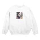 ワンダーワールド・ワンストップのロングヘアのかわいい女性のグッズ Crew Neck Sweatshirt