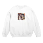 ワンダーワールド・ワンストップの可愛らしいロングヘアの女性のグッズ Crew Neck Sweatshirt