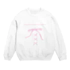 𝐀𝐣𝐢𝐥𝐥𝐨 𝐨𝐫 𝐑𝐢𝐛𝐛𝐨𝐧のpink Lace up Crew Neck Sweatshirt