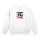 KAKI_のドット絵おしゃれなくつ Crew Neck Sweatshirt