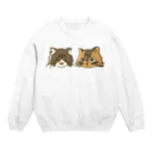 猫のきぬくんのお店のかわいいこといつもいっしょ Crew Neck Sweatshirt