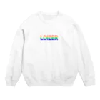 LOIZER shopのLOIZER Rainbow logo Crew Neck Sweatshirt