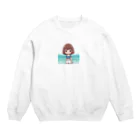 ワンダーワールド・ワンストップの海辺のかわいい女の子③ Crew Neck Sweatshirt