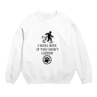 わんだーぱうだーの愛犬家による愛犬家のためのアイテム Crew Neck Sweatshirt