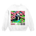 おもちショップの３Dパンダさん Crew Neck Sweatshirt