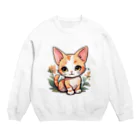 ManmaruShopのちびねこシリーズ1 Crew Neck Sweatshirt