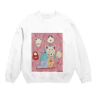 アクリル絵のfuのen-nichi オメン Crew Neck Sweatshirt