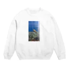 Makoto_Kawano Designの笑うトカゲ Crew Neck Sweatshirt