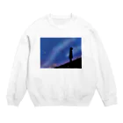 ポンコツけるるの気まぐれ屋さんの天の川を見つめる少女 Crew Neck Sweatshirt