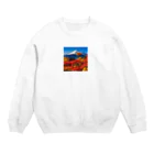 YASU1の秋晴れの空/富士山/色鮮やかな紅葉 Crew Neck Sweatshirt