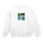 Totally-Fascinatingのモルディブビーチバンガロー Crew Neck Sweatshirt