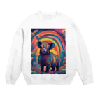 動物のオシャレ屋の幻想的な豚 Crew Neck Sweatshirt