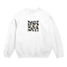 ラム猫ちゃんのラム猫ちゃんイラストシリーズ Crew Neck Sweatshirt