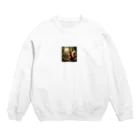 木漏れ日亭の木漏れ日の森のリス Crew Neck Sweatshirt