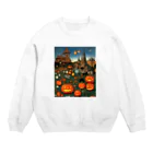 waffle2000のハロウィン風景 Crew Neck Sweatshirt