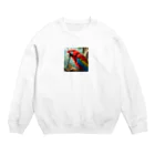 SAKIのコンゴウインコ Crew Neck Sweatshirt