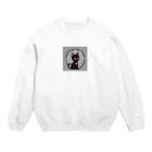 ka293のかわいい黒猫 Crew Neck Sweatshirt