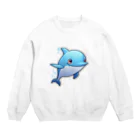 ワクワクセレブレイトのイルカくん Crew Neck Sweatshirt