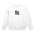 angler_kmの荒磯の王者　ヒラスズキ Crew Neck Sweatshirt