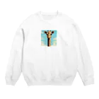 charachan25のピクセルきりん Crew Neck Sweatshirt