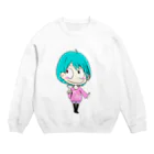 ダメ目のゆめかわだめめちゃん Crew Neck Sweatshirt