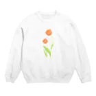 くぼふみえ の親子チューリップ Crew Neck Sweatshirt