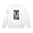 nAzuのカラー Crew Neck Sweatshirt