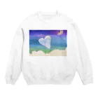  MIRACLE MOONの夜空にきゅんっ Crew Neck Sweatshirt