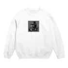 zkunmamaのワイルド黒猫 Crew Neck Sweatshirt