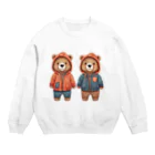 amiciziaの双子のクマちゃん Crew Neck Sweatshirt