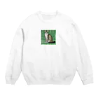 kindonesiaのドット絵のオリエンタルショートヘア Crew Neck Sweatshirt