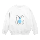 ぱけまるの【ぱけぐっず。】しろくまくん Crew Neck Sweatshirt