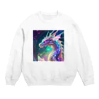 Shihiroの虹色のドラゴン Crew Neck Sweatshirt