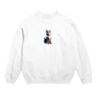 どどめの3D猫 Crew Neck Sweatshirt