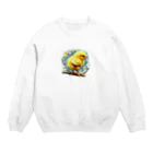 yukikinoの星とかわいいひよこちゃん Crew Neck Sweatshirt