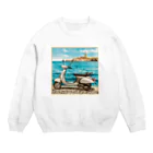 takotakoの原動付き自転車 Crew Neck Sweatshirt